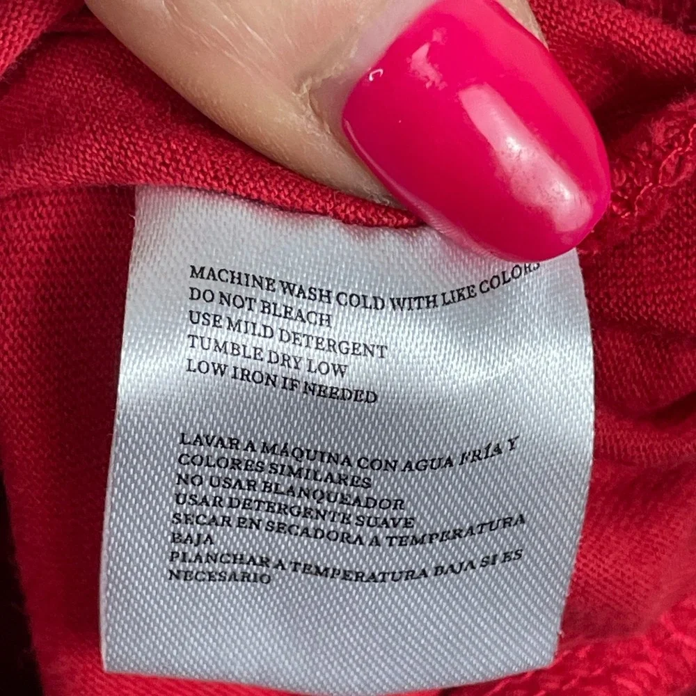 Dreamy By Lubot Pajama Set Womens Medium Red Pants Long Sleeve Top 100% Cotton‎
